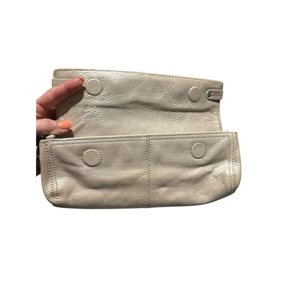 Vintage Juicy Couture Y2K 90s Baguette Mini Leather Shoulder Bag Purse Cream - Picture 6 of 10